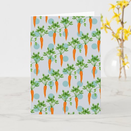Carrot vegetable pattern kaart (Gele Bloem)