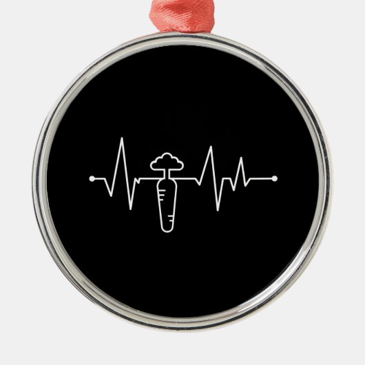Carrot Vegetable Vegan Metalen Ornament (Voorkant)