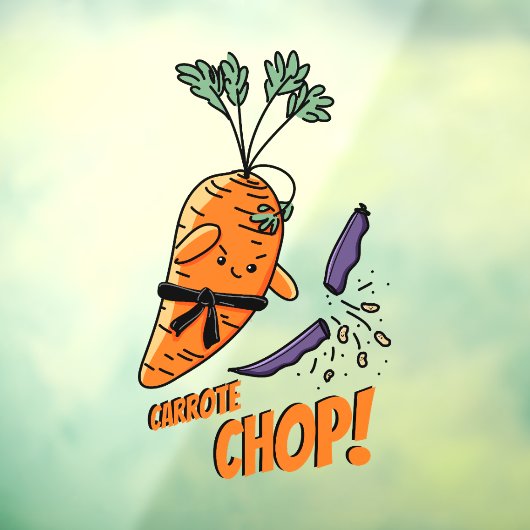 Carrote Chop. Raamsticker (Vel 3)