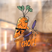 Carrote Chop. Raamsticker (Vel 2)
