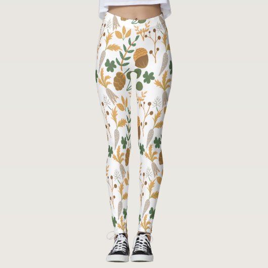 Carrots- en Nuts-patroon Leggings (Voorkant)