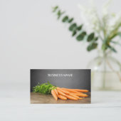 Carrots/Organic Boerderij Business Card Template Visitekaartje (Staand voorkant)