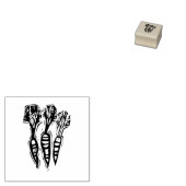 Carrots Vegetarian Menu Choice Rustic Linocut Rubberstempel (Gestempeld)