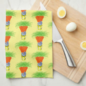 Carrots Yellow Kitchen Hand Towel Theedoek (Quarter Fold)