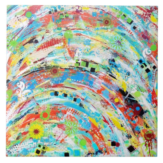 Carrousel 6 x 6 keramische Tegel Tegeltje (Voorkant)