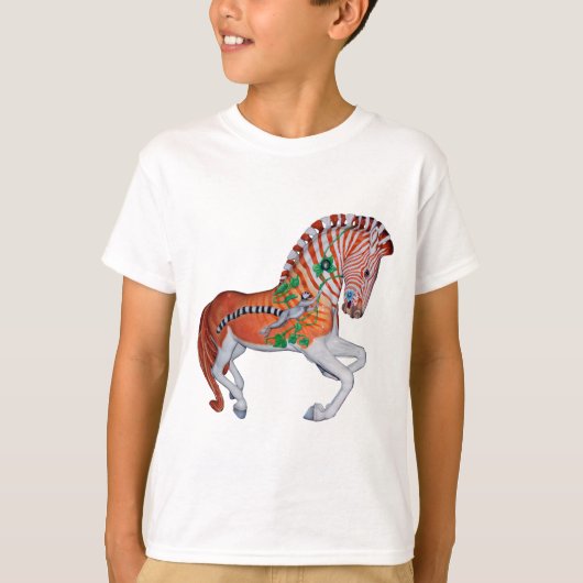 Carrousel Animal Quagga Zebra Foto Kind T-shirt (Voorkant)