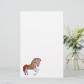 Carrousel Animal Quagga Zebra Fotonotities Briefpapier (Staand voorkant)