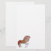Carrousel Animal Quagga Zebra Fotonotities Briefpapier (Voorkant / Achterkant)