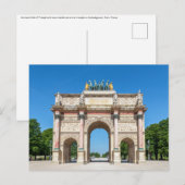 Carrousel Arch of Triumph in Parijs, Frankrijk Briefkaart (Voorkant / Achterkant)