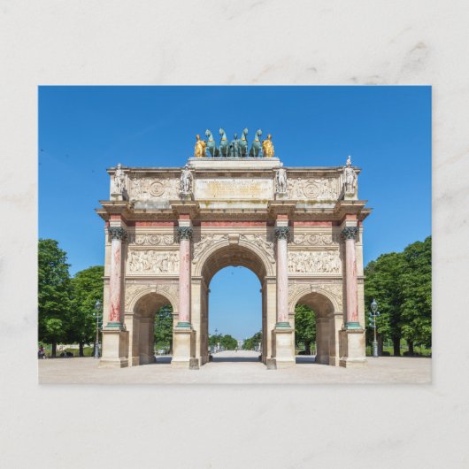 Carrousel Arch of Triumph in Parijs, Frankrijk Briefkaart (Voorkant)