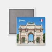 Carrousel Arch of Triumph in Parijs, Frankrijk Magneet (Voorkant / Achterkant)