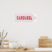 Carrousel Arrow Sign Carnival Circus Birthday RT Poster (Keuken)