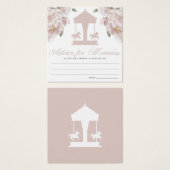 Carrousel Baby shower Advice Kaarten Vierkante Visitekaartjes (Voorkant /achterkant)