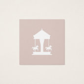 Carrousel Baby shower Advice Kaarten Vierkante Visitekaartjes (Achterkant)