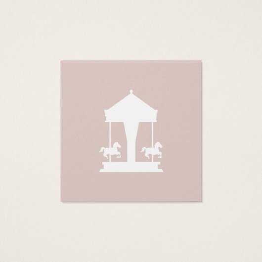 Carrousel Baby shower Advice Kaarten Vierkante Visitekaartjes (Achterkant)