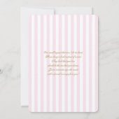 Carrousel Baby shower Girl Invitation Kaart (Achterkant)