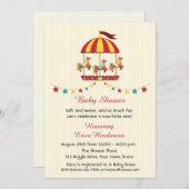 Carrousel Baby shower Kaart (Voorkant / Achterkant)