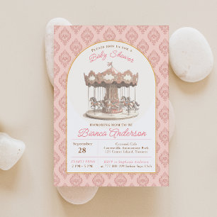  carrousel Baby shower uitnodigen Kaart