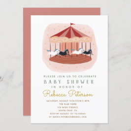 carrousel Baby shower Uitnodiging