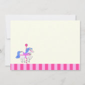 Carrousel Birthday Pink Kaart (Achterkant)