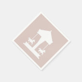 Carrousel Bloemen Zacht Roze Servet (Hoek)