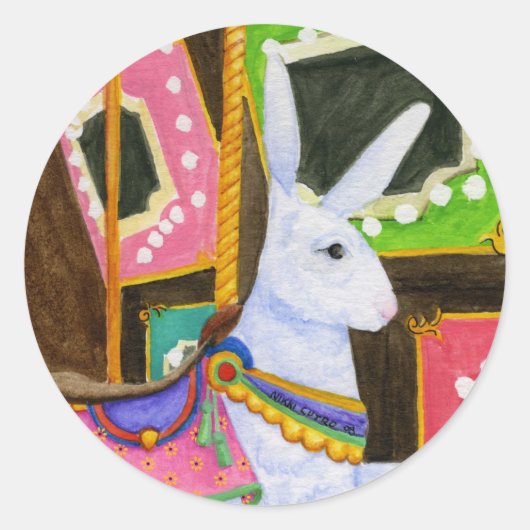 Carrousel Bunny Sticker (Voorkant)