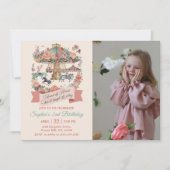 Carrousel Carnaval 2e Verjaardagsfeestfoto Kaart (Voorkant)