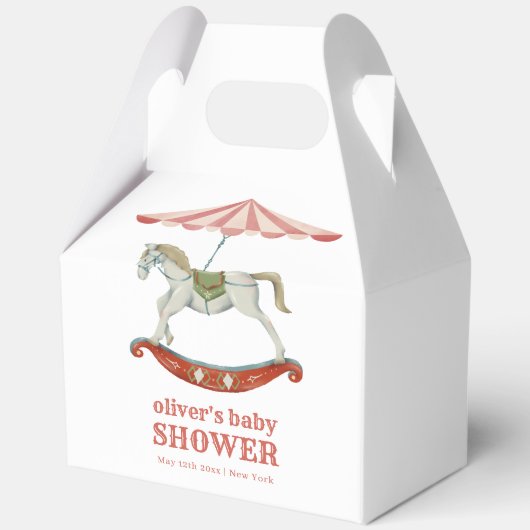 Carrousel Carnaval Baby shower Bedankdoosjes (Achterkant)