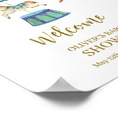  Carrousel Carnaval Baby shower Welkom Poster (Hoek)