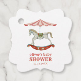  Carrousel Carnaval Circus Baby shower Bedankjes Labels