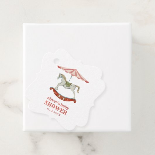 Carrousel Carnaval Circus Baby shower Bedankjes Labels (In situ)