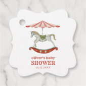Carrousel Carnaval Circus Baby shower Bedankjes Labels (Voorkant)