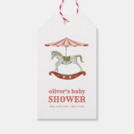  Carrousel Carnaval Circus Baby shower Cadeaulabel