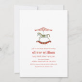 Carrousel Carnaval Circus Baby shower Kaart (Voorkant)