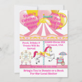 Carrousel & Carnaval Horse Party Uitnodiging (Voorkant)