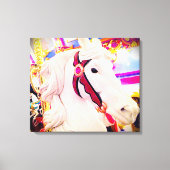 Carrousel carnaval paard gedurfd met moderne, stij canvas afdruk (Voorkant)