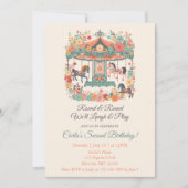 Carrousel Carnaval tweede verjaardag uitnodiging (Voorkant)