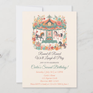 Carrousel Carnaval tweede verjaardag uitnodiging