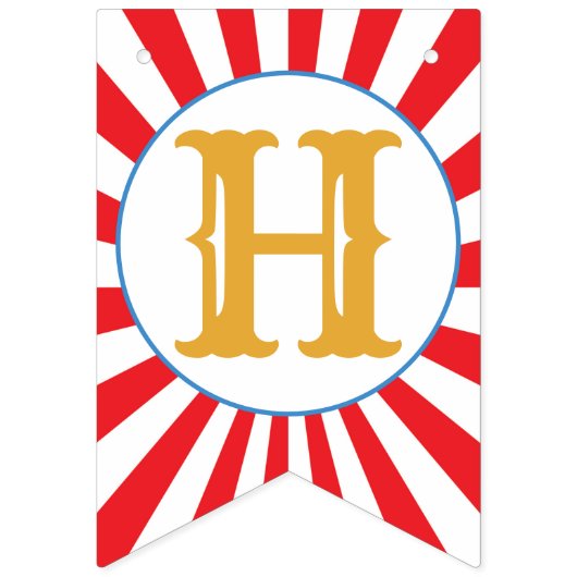 Carrousel Circus Carnaval Happy Birthday Banner (Tweede vlag)