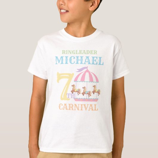 Carrousel Circus Carnaval Shirt Pastel (Voorkant)