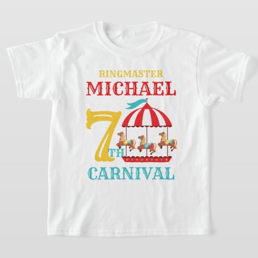 Carrousel Circus Carnaval Verjaardag Shirt (Laagn)