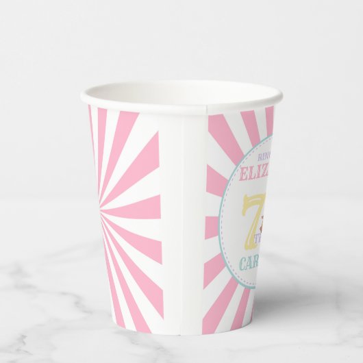 Carrousel Circus Carnaval Verjaardagsfeest Papiere Papieren Bekers (Rechts)