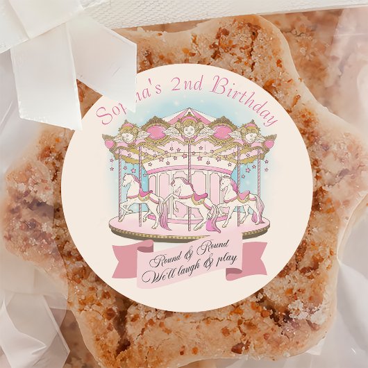 Carrousel Circus Carnaval Verjaardagsfeest Ronde Sticker