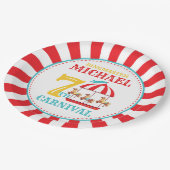 Carrousel Circus Carnaval Verjaardagsfeestje Borde Papieren Bordje (Gekanteld)