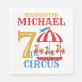 Carrousel Circus Carnaval Verjaardagsfeestje Serve Servet (Voorkant)