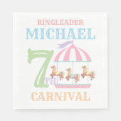 Carrousel Circus Carnaval Verjaardagsfeestje Serve Servet (Voorkant)