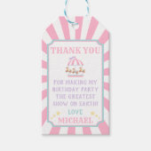 Carrousel Circus Carnival Birthday Favor Gift Labe Cadeaulabel (Voorkant)