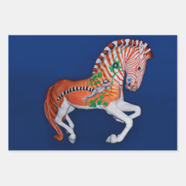Carrousel Dier Quagga Zebra Foto Inpakpapier Vel