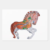Carrousel Dier Quagga Zebra Fotocadeaupapier Inpakpapier Vel (Voorkant 3)