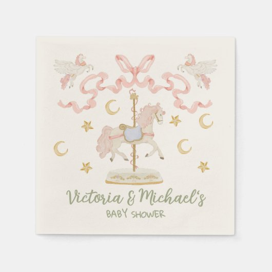 carrousel draaimolen servet (Voorkant)